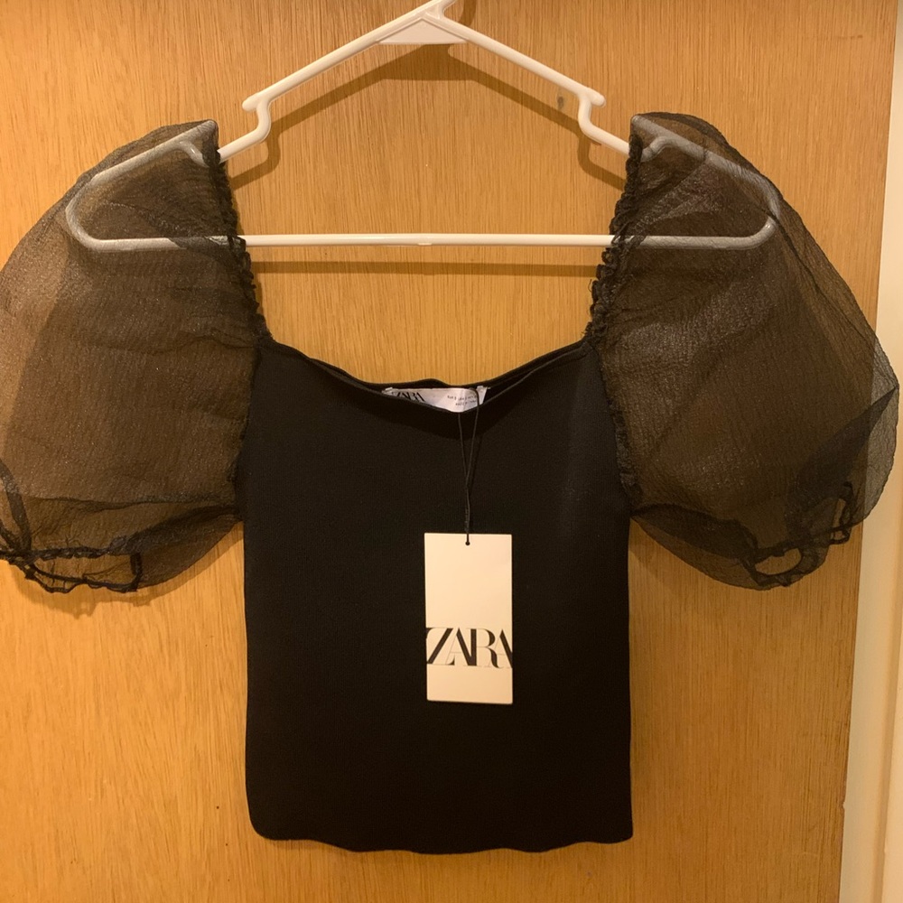 Zara Knit With Ballon Sleeves